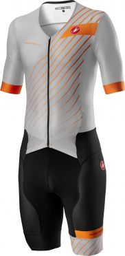 Castelli Free Sanremo 2 trisuit korte mouwen zilvergrijs/zwart heren 