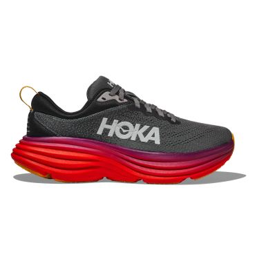 Hoka Bondi 8 hardloopschoenen zwart/rood dames 