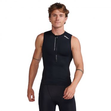 2XU Aero Tri singlet mouwloos zwart heren 