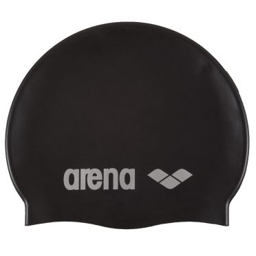 Arena Classic Silicone swimcap zwart/zilver 