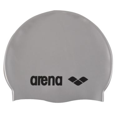 Arena Classic Silicone swimcap zilver/zwart 