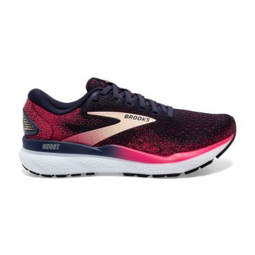 Brooks Ghost 16 hardloopschoenen zwart/rood dames 