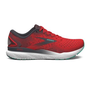 Brooks Ghost 16 hardloopschoenen rood/zwart/wit heren 