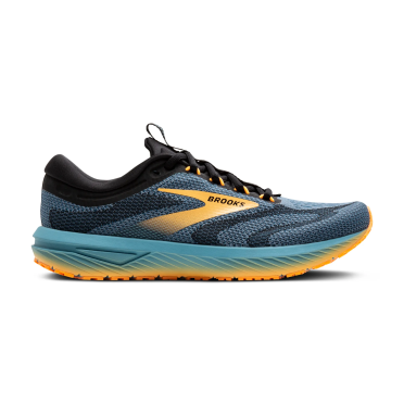 Brooks Revel 7 hardloopschoenen storm blue/black/orange pop heren 