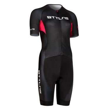 BTTLNS Chimera 1.0 basic trisuit korte mouw zwart/roze dames 