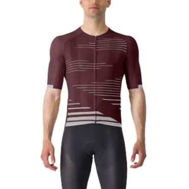 Castelli Climber's 4.0 korte mouw fietsshirt rood/grijs heren 