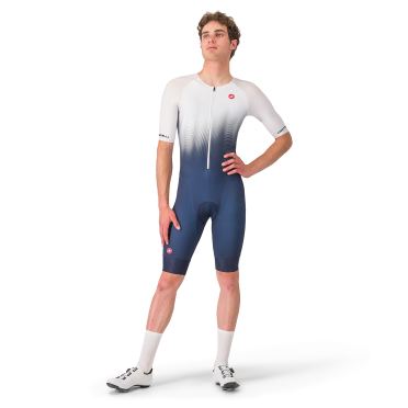 Castelli core tri suit short sleeve blauw heren 