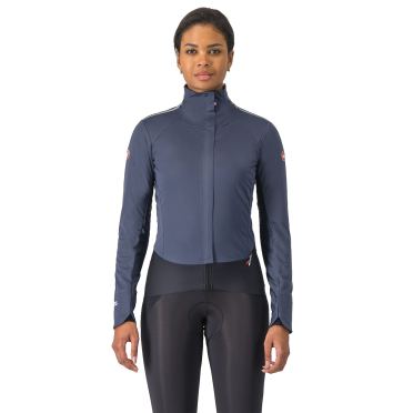 Castelli Alpha Doppio RoS lange mouw fietsjack twilight blue/silver reflex dames 