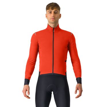 Castelli Alpha Flight RoS lange mouw fietsjack red ochre/black reflex heren 