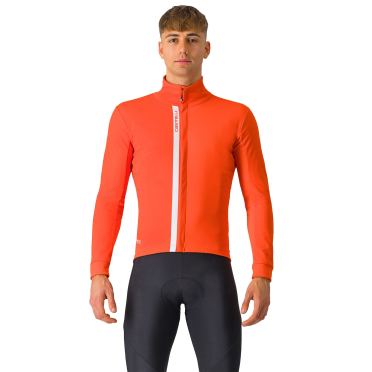 Castelli Entrata lange mouw fietsjack brilliant orange/silver heren 