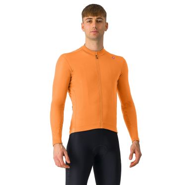 Castelli Espresso thermal jersey lange mouw vivid orange/dark gray heren 