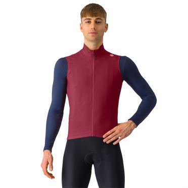 Castelli Espresso vest mouwloos deep bordeaux heren 