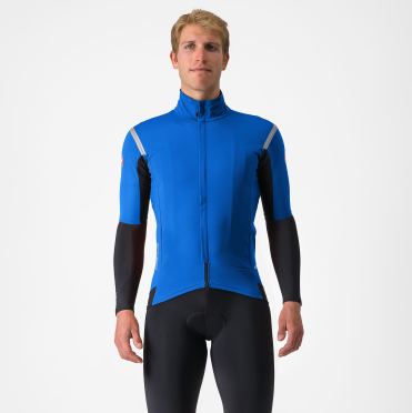 Castelli Gabba RoS 2 korte mouw fietsjack azzurro italia/silver reflex heren 