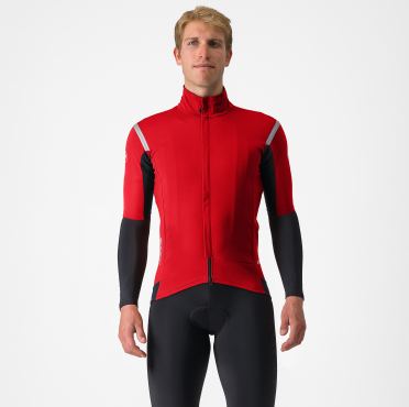 Castelli Gabba RoS 2 korte mouw fietsjack rich red/black reflex heren 