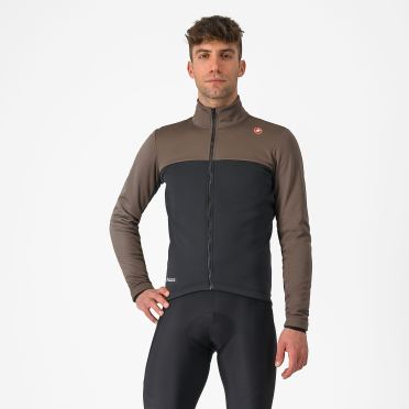 Castelli Estremo lange mouw fietsjack stone/black heren 