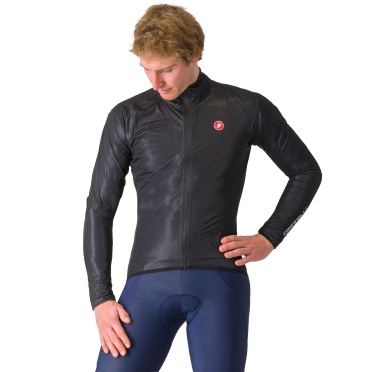 Castelli Squall shell jacket lange mouw light black/silver gray heren 