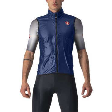 Castelli Aria fietsvest mouwloos belgian blue heren 