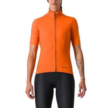 Castelli Perfetto RoS 2 Wind fietsshirt korte mouw oranje dames 
