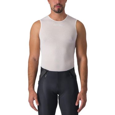 Castelli Pro mesh 2.0 mouwloos ondershirt wit heren 