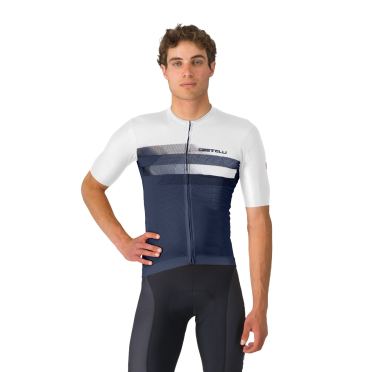 Castelli Simbolo jersey fietsshirt korte mouw blauw/wit heren 