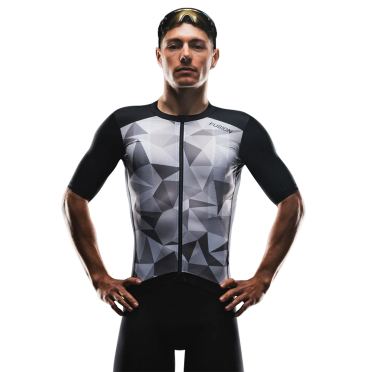 Fusion TEMPO! TWO Cycling Jersey zwart Unisex  