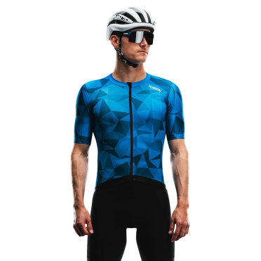 Fusion TEMPO! TWO Cycling Jersey blauw Unisex 