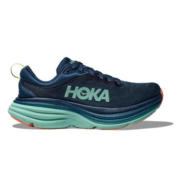 Hoka Bondi 8 hardloopschoenen blauw/groen/oranje dames 