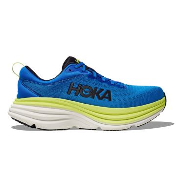 Hoka Bondi 8 wide hardloopschoenen blauw/wit heren 