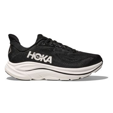 Hoka Clifton 10 hardloopschoenen Black/White WIDE Heren  