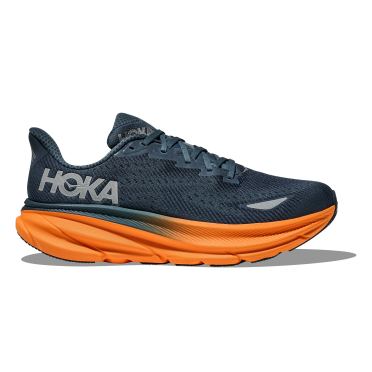 Hoka Clifton 9 GTX hardloopschoenen stormy skies/orange heren 