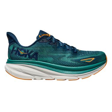 Hoka Clifton 9 hardloopschoenen groen/wit heren 