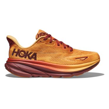 Hoka Clifton 9 hardloopschoenen oranje/rood heren  