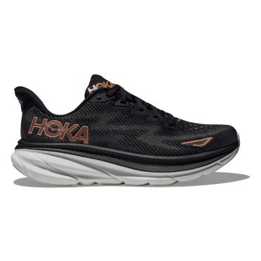 Hoka Clifton 9 wide hardloopschoenen zwart/grijs dames 