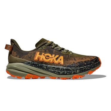 Hoka Speedgoat 6 hardloopschoenen antique olive/squash heren 