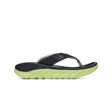 Hoka ORA Recovery Flip slippers zwart/groen heren 