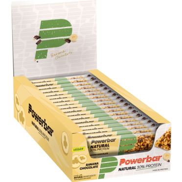 Powerbar Natural protein bar banaan chocolade 24 x 40 gram 