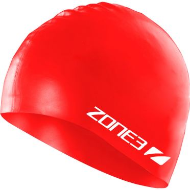 Zone3 Silicone swim cap rood 