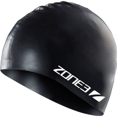 Zone3 Silicone swim cap zwart 