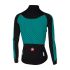 Castelli Sfida W fietsshirt lange mouw turquoise/zwart dames  17552-921