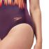 Speedo eco+ dig print medalist paars/oranje dames  00305517544