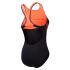 Speedo eco+ placem laneback zwart/paars dames  00305417546