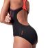 Speedo eco+ placem laneback zwart/paars dames  00305417546