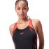 Speedo eco+ placem laneback zwart/paars dames  00305417546