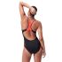 Speedo eco+ placem laneback zwart/paars dames  00305417546