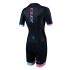 Zone3 Activate plus korte mouw trisuit zwart/neon dames  TS25WACTP101